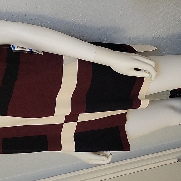 Vtg ALFANI Retro Space Age Mod Colorblock Sleeveless Sweater Size XL - Picture 4 of 9